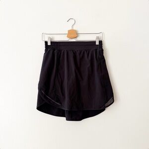 Lululemon Skirt Skort Women 6 Black Hotty Hot  High Rise Running Athletic Long.